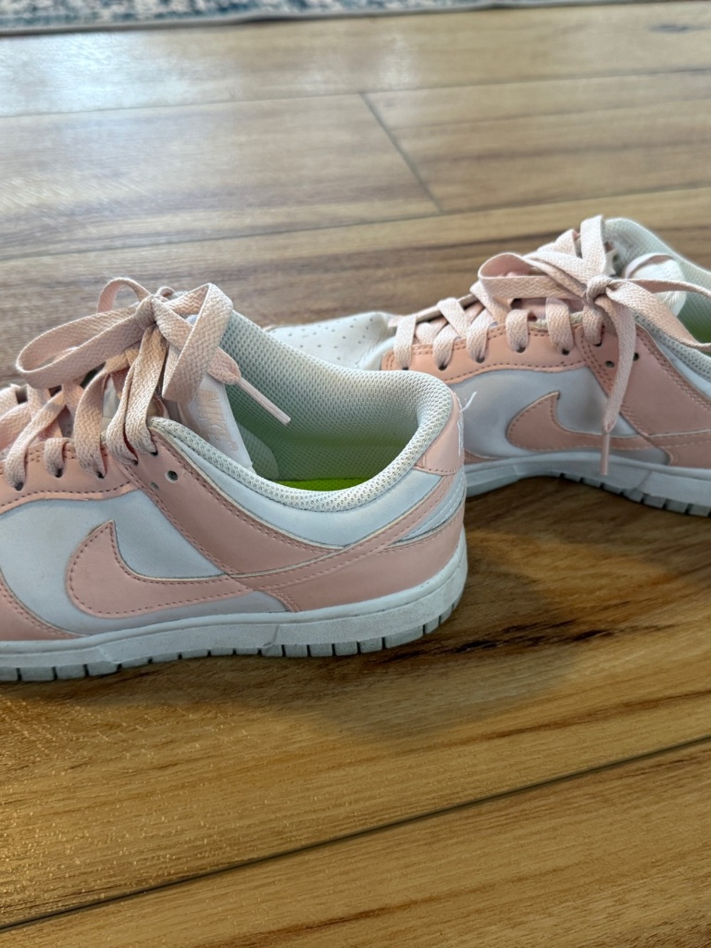 Nike Women’s Light Pink and White Low-Top Sneakers